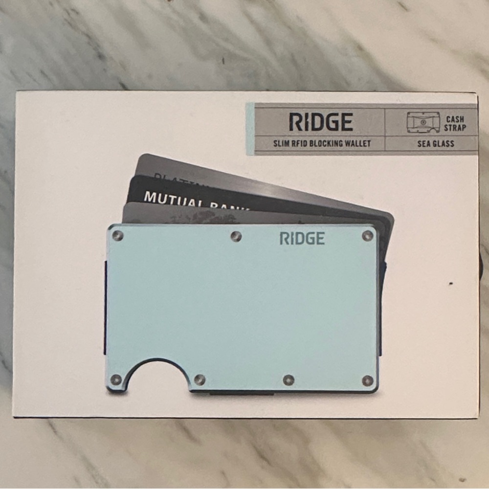 RIDGE Sea Glass RFID Blocking Wallet - Light Blue